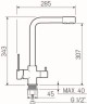 Смеситель для кухни с подключением фильтра питьевой воды SL130-015F