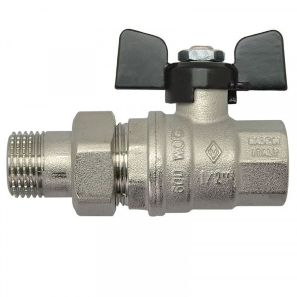 Кран шар.В-Н "бабочка" с американкой 1 1/2" Bugatti Oregon арт. 322