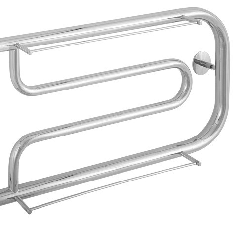 Полотенцесушитель "СТИЛЬЕ" ДУЭТ с 2 полками 320х650 резьба-сгон 1"