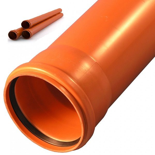 Труба НПВХ коричневый Дн110х3,2 б/нап L=1м в комплекте Ostendorf