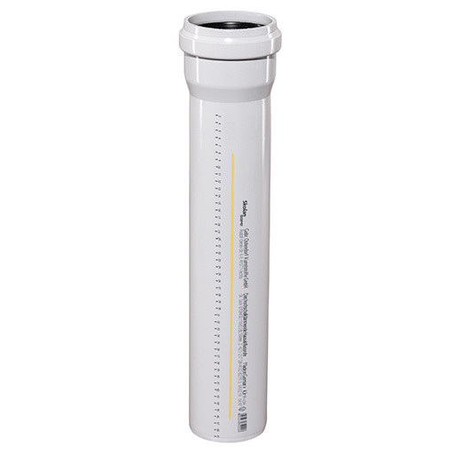 Труба PP-H с раструбом бесшумная светло-серая Skolan SKEM Дн58х4,0 б/нап L=1,0м в/к Ostendorf