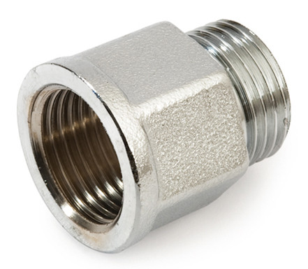 Удлинительная гайка 1/2" х 10  6-гран никель GF ИТАЛИЯ