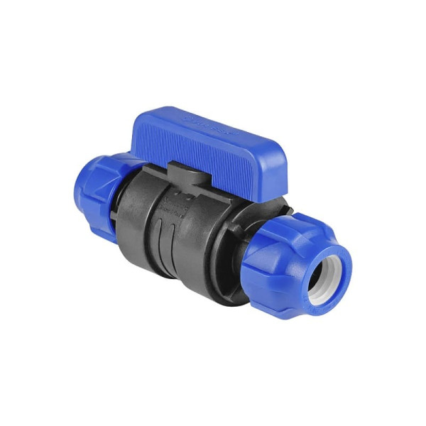 Кран ПЭ/ПНД шаровой компрессионный Дн 32х32 Ру16 VALFEX 1210012323232