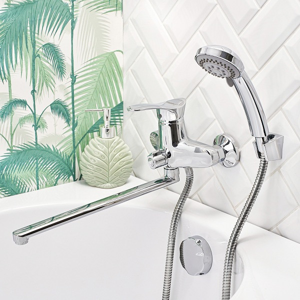 Смеситель для ванны с душем BOOU B8173-18F универсальный Латунь