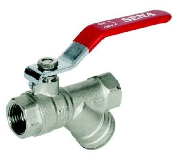 (AR)SENA RHF03 Кран шаровый с фильтром ник. рычаг 1/2"