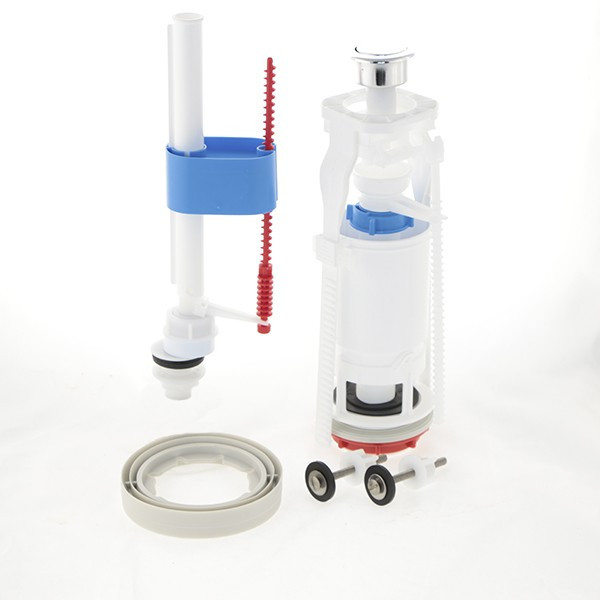 Арматура нижний подвод 1/2 хром кнопка 1 реж эконом АНИ ПЛАСТ WC6550М