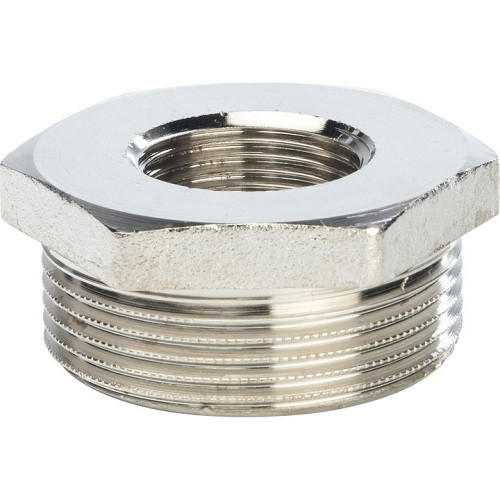 Футорка 1"х1/2" никель STOUT