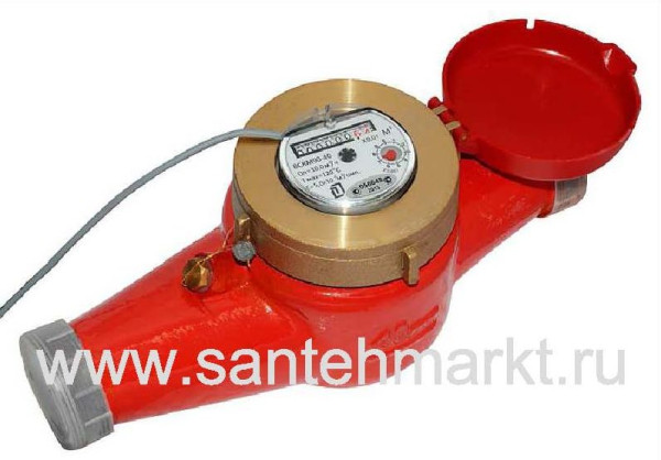 ВСКМ 90-40 ДГ, счетчик холодной и горячей воды с имп. выходом 100 л/имп с комплектом присоединителей