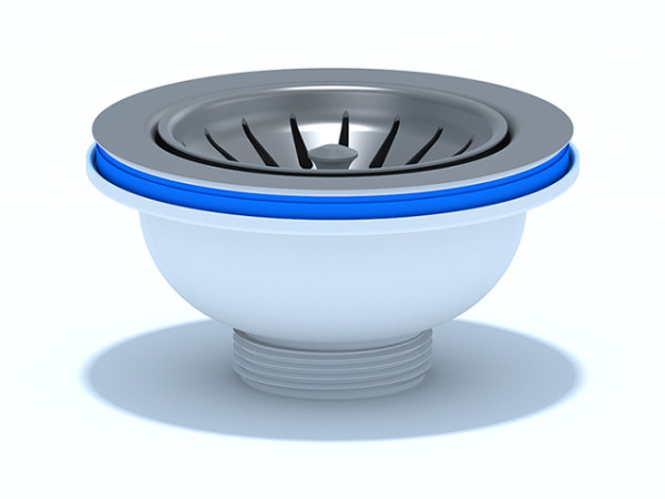 Выпуск для кухонной мойки 3 1/2" с нержавеющей решёткой D=115мм АНИ Пласт M250