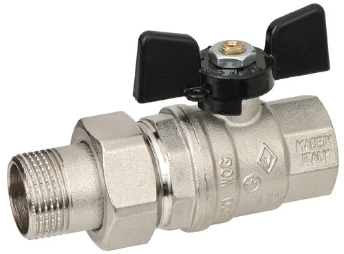 Кран шар.В-Н "бабочка" с американкой 1/2" Bugatti Oregon арт. 322