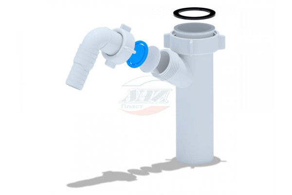 Патрубок для сифона 1 1/2"x40 с отводом (штуцером) АНИ Пласт M140