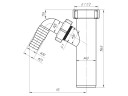 Патрубок для сифона 1 1/2"x40 с отводом (штуцером) АНИ Пласт M140