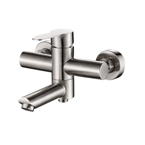 Смеситель для ванны, короткий излив, нерж. сталь VALFEX Andromeda Steel