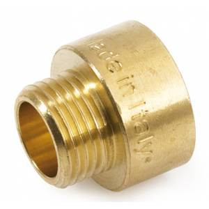 Переходник 1/2" - 3/4" н/в  ЛАТУНЬ GF ИТАЛИЯ