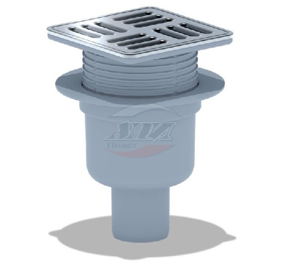 ТрапTA5714вертикальный регулируемый с выпуском 50мм, с нерж. решеткой 120*120 (с металл. окантовкой)