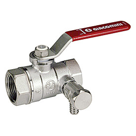 Кран шаровой латунь Ду20 ВР/ВР стандартный проход рычаг со спускником Giacomini R250SX004