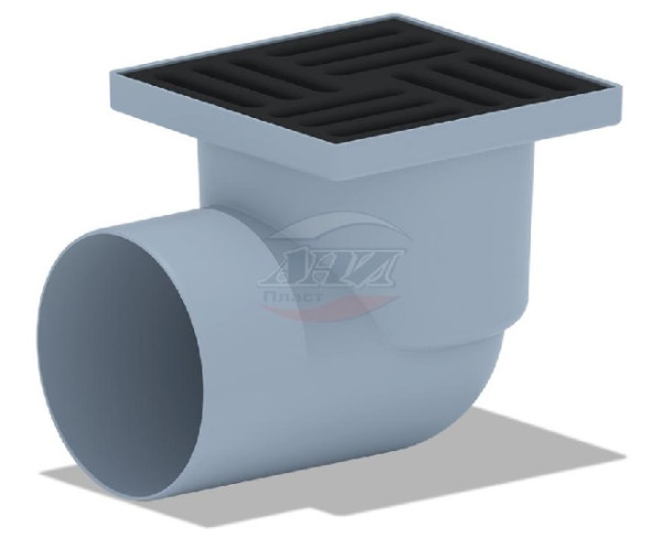 ТрапTQ1116 горизонтальный выпуск 110, н/р реш. 15х15 чугун. Сухой затвор