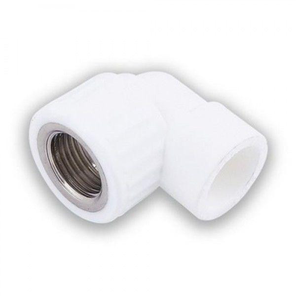 Угольник PP-R бел нап Дн20х1/2"вн/р VALFEX