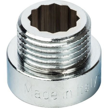 Удлинительная гайка  усилен. 1/2" х 10  хром GF ИТАЛИЯ