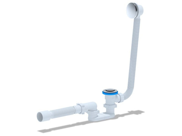 Сифон д/ванны плоск авт 1 1/2"x40 гофр 40х50 АНИ Пласт EC055