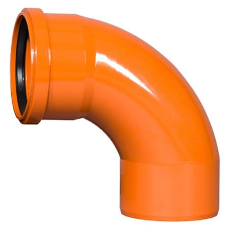 Отвод НПВХ коричневый Дн 110х87гр б/нап радиальный в/к KGB 1М SW Ostendorf 228088