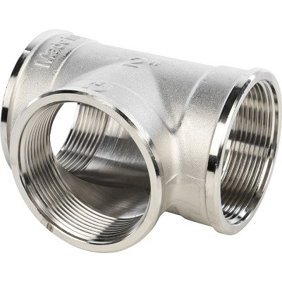 Тройник 2" ВВ никель STOUT