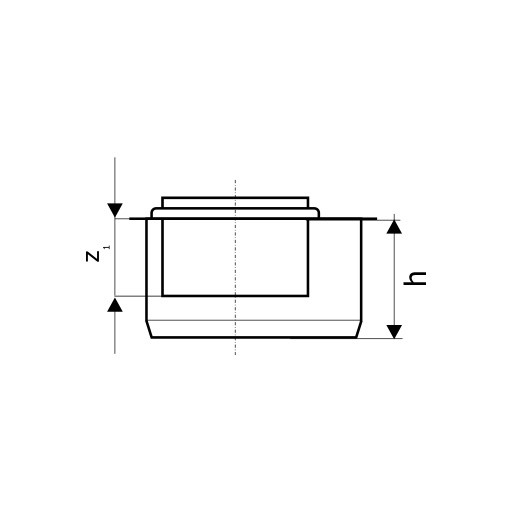 Муфта переходная HTR однораструбная 40х32 белая Ostendorf