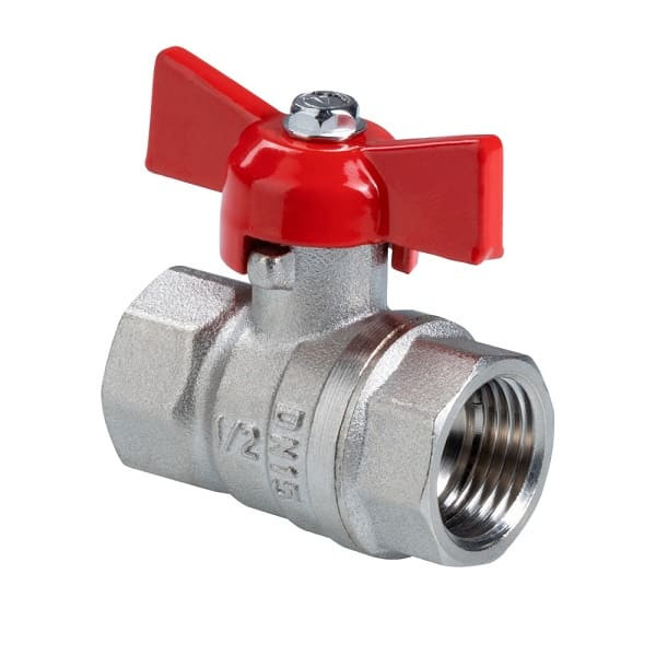 Кран шаровой «СТАНДАРТ» ручка-бабочка вн-вн 1/2" VT.122.N.04