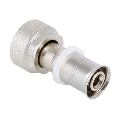 Соединитель пресс с накидной гайкой под «евроконус» 16(2,0) мм х 3/4” VTc.712.NE