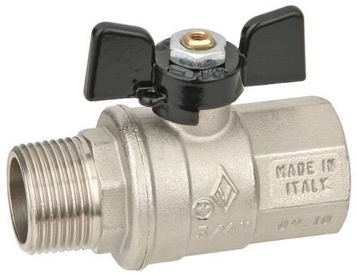 (BG) 407 Кран шар. В/Н "бабочка" 1/2"