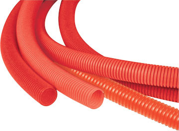 Кожух гофрированный (красн.) d=32mm для трубы 20