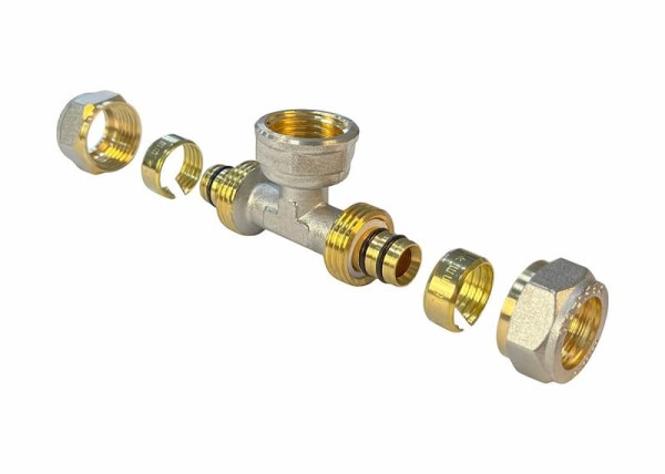 Тройник обжимной с переходом на ВР VALFEX 26х3/4"х26 VF.332.N.263426