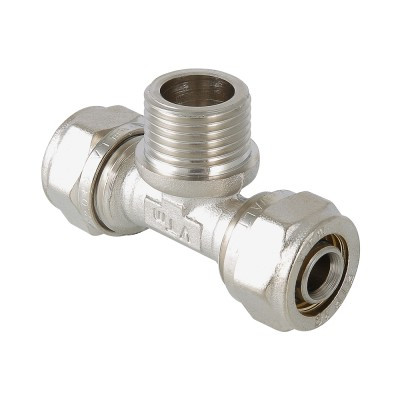 Тройник м/пл с переходом на наружную резьбу 32 х 1 1/4" VTm.333.N