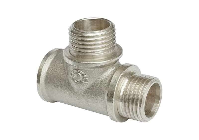 Тройник лат перех Ду15 м/р/р никель VALFEX VF.133.N.012.012.012