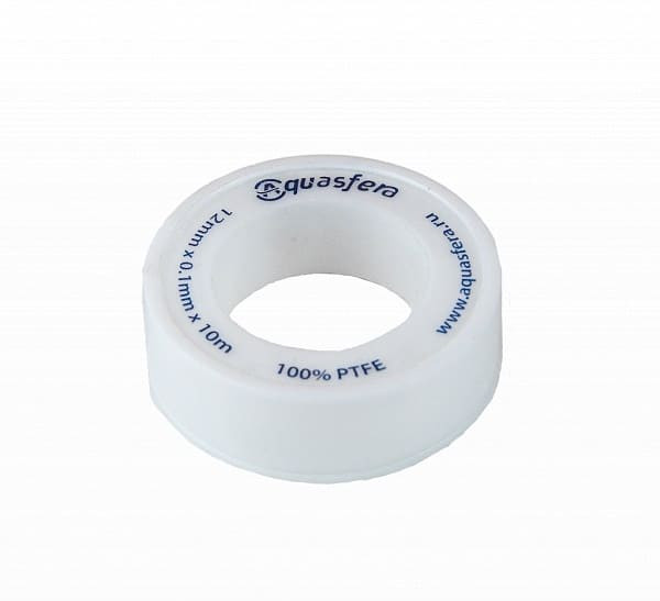 Лента ФУМ PTFE катушка 12ммх0,1ммх10м вода 6020 Aquasfera 6020-02