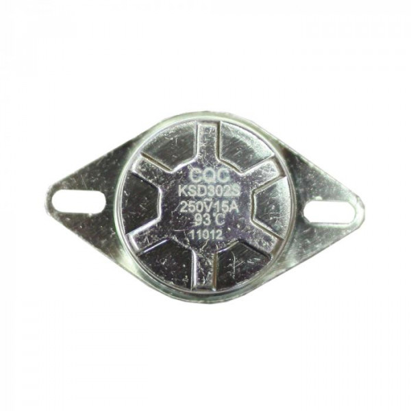Защитный терморегулятор KSD302S 93°C 15A биметаллический, нормальнозамкнутый RZL, EWH, RZB