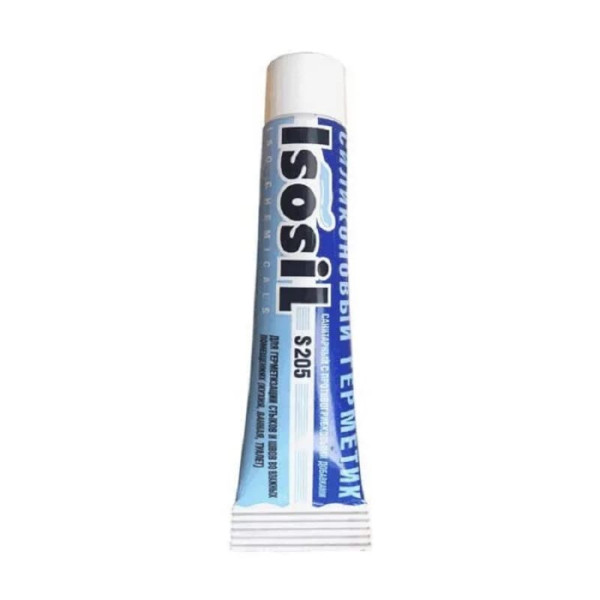 Герметик силиконовый санитарный S205 40мл белый Isosil