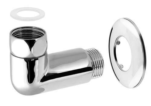 Соединение угловое хром. 3/4"ш- х3/4" с 1 нак.гайк