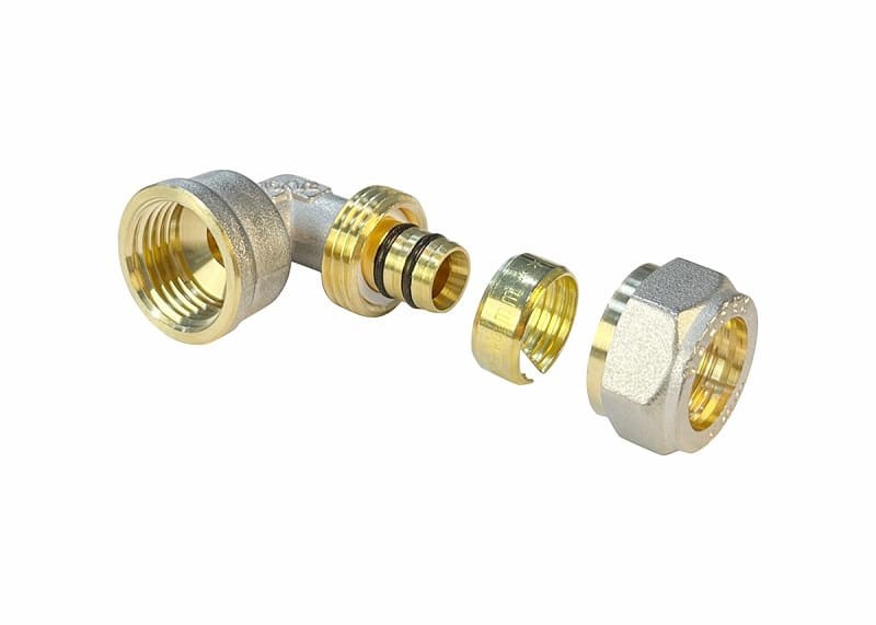 Угольник обжимной с переходом на ВР VALFEX 26х1" VF.352.N.026100