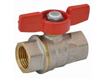 Кран шаровой латунь Ду32 бабочка Giacomini R911