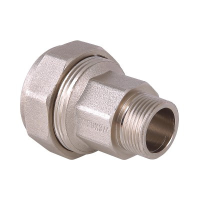 Фитинг обжимной для стальных труб с перех. на наружную резьбу 20 мм x 3/4"