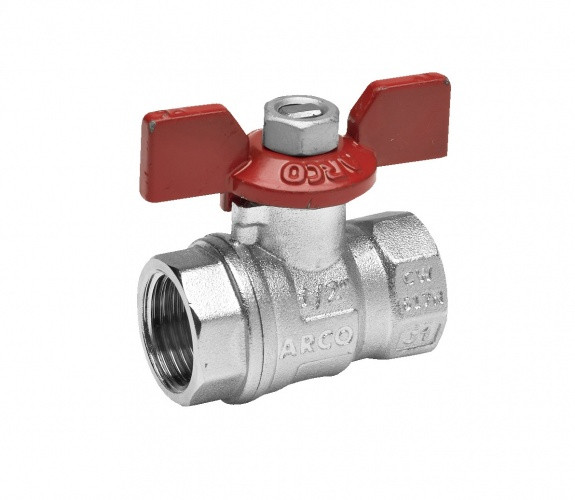 (AR)TURIA 01204 Кран шар.красн."бабочка" BР 3/8"(25)(50)