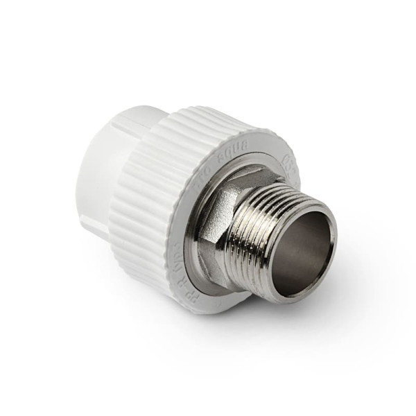 Муфта PP-R бел нап комб Дн90х3" н/р по ключ Pro Aqua