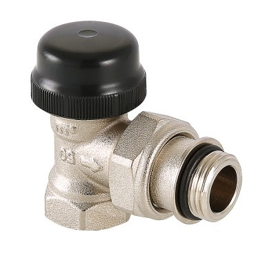 Клапан термостатический угловой с преднастройкой (с доп. уплотнением) 1/2" VT.037.N