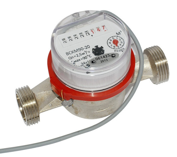 ВСКМ-20 ДГ2, счетчик воды универсальный 10 л/имп с комплектом монтажных частей