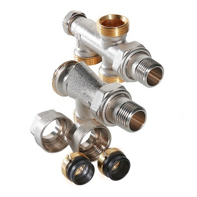 Регулирующий узел для подключения радиатора (комплект) 1/2"х50% х 3/4" евроконус VT.225K.N