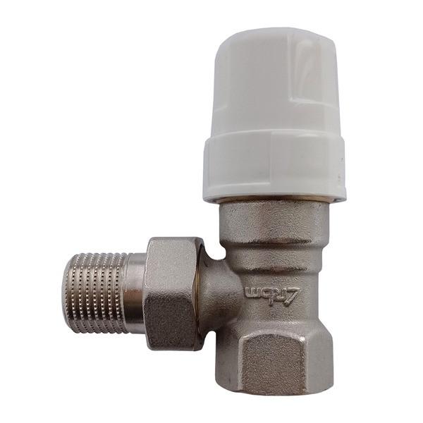 Клапан термостатический, угловой, Ду15, Ру10, штампованная латунь