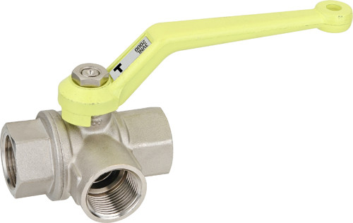 (BG) 516-T Кран шар. 3-ход. ал.рычаг 1/2" (10)(40)