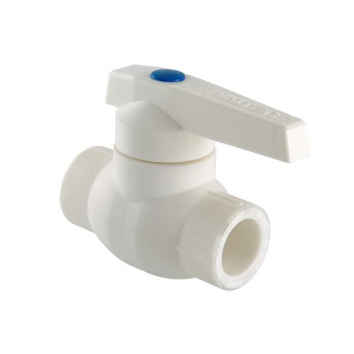 Кран PP-R бел. шаровый с латунной обоймой Дн20 VTp.744.0