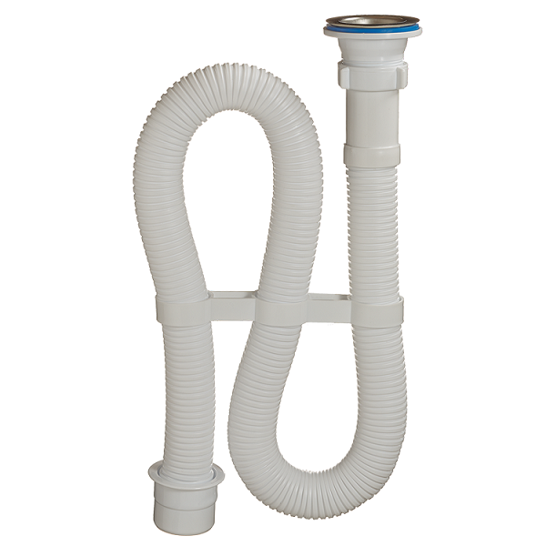 Сифон гофрированный 1 1/2"х40 мм, белый (переходник на 50мм) Орио АС-3011